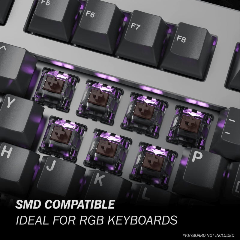 Gateron KS-15 Optical Switches for MX Mechanical Gaming Keyboard | 55g Force | Tactile| Clear Top RGB Switches for Backlit Keyboard | (65 PCS, Brown) - Image 3